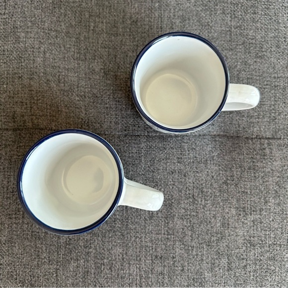 Set/2 Abstract Espresso Cups, Navy Blue, White, 2 oz - Picture 7 of 15
